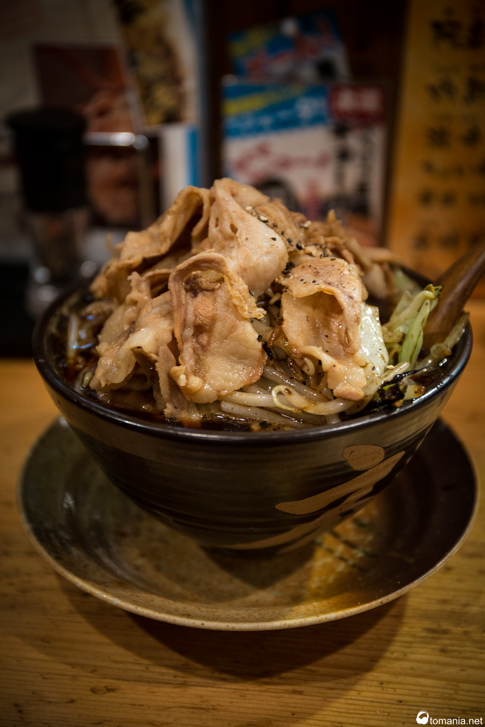 麺屋 武士道 - 大阪黒醤油全大盛ラーメン